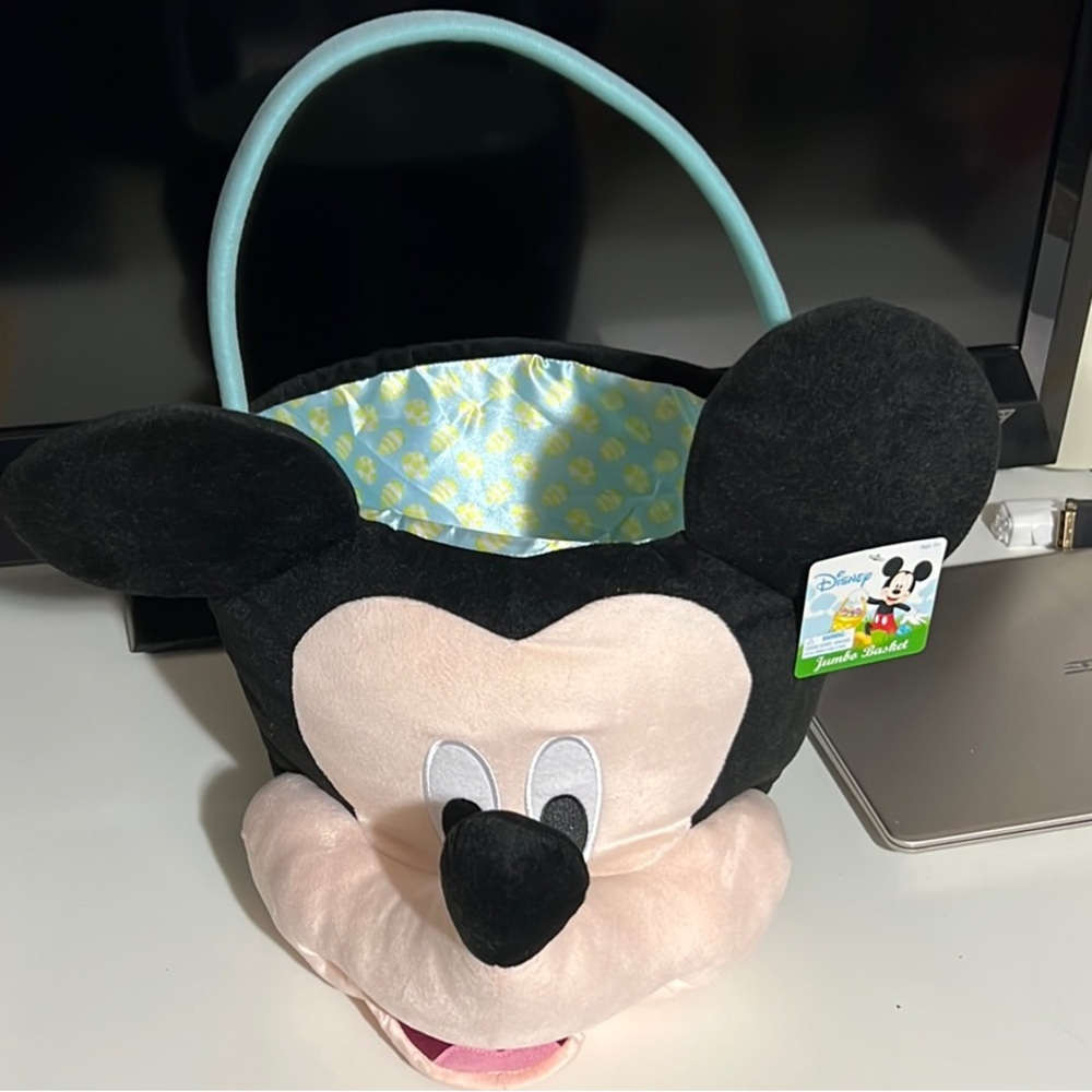 Disney Mickey Mouse Kids Basket - Black and Cream
